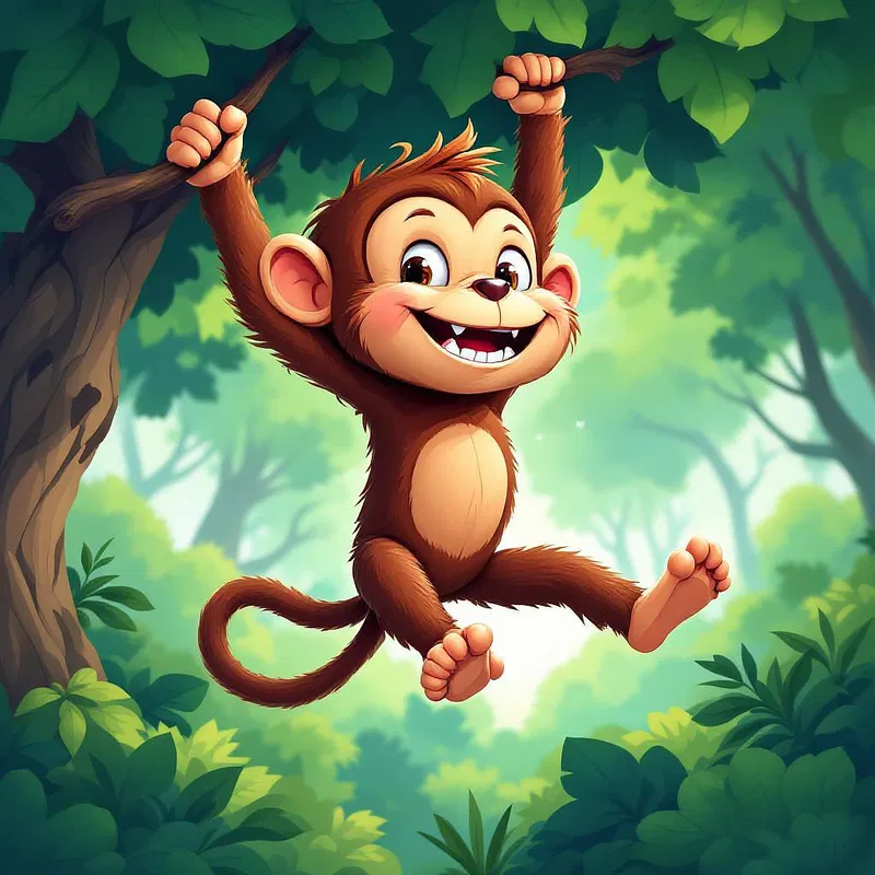 AI-rendered image of a playful monkey