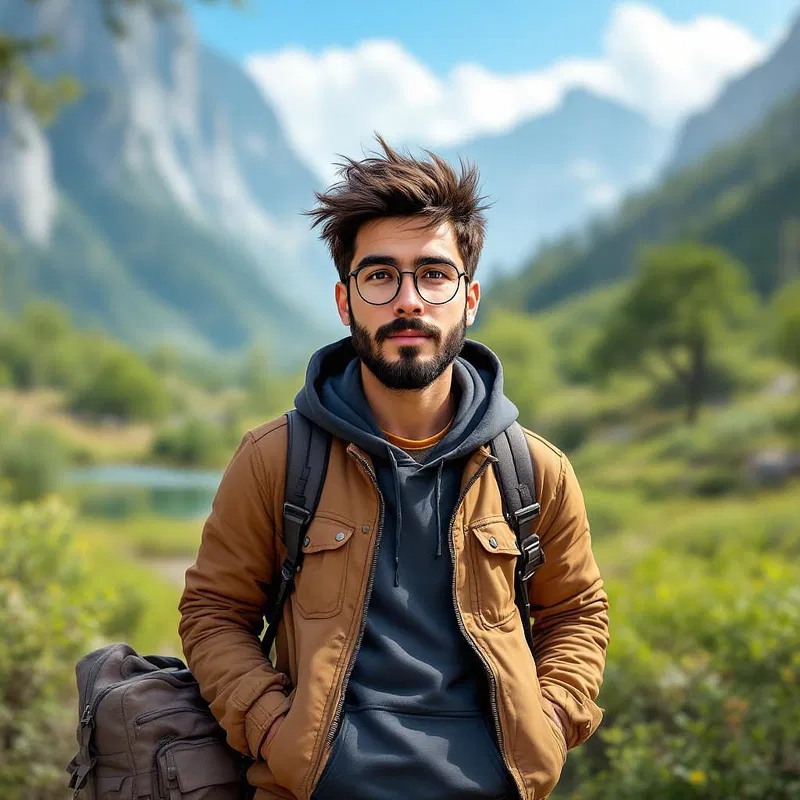 AI avatar depicting a digital nomad