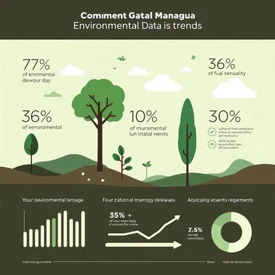 Minimalist infographic on environmental data