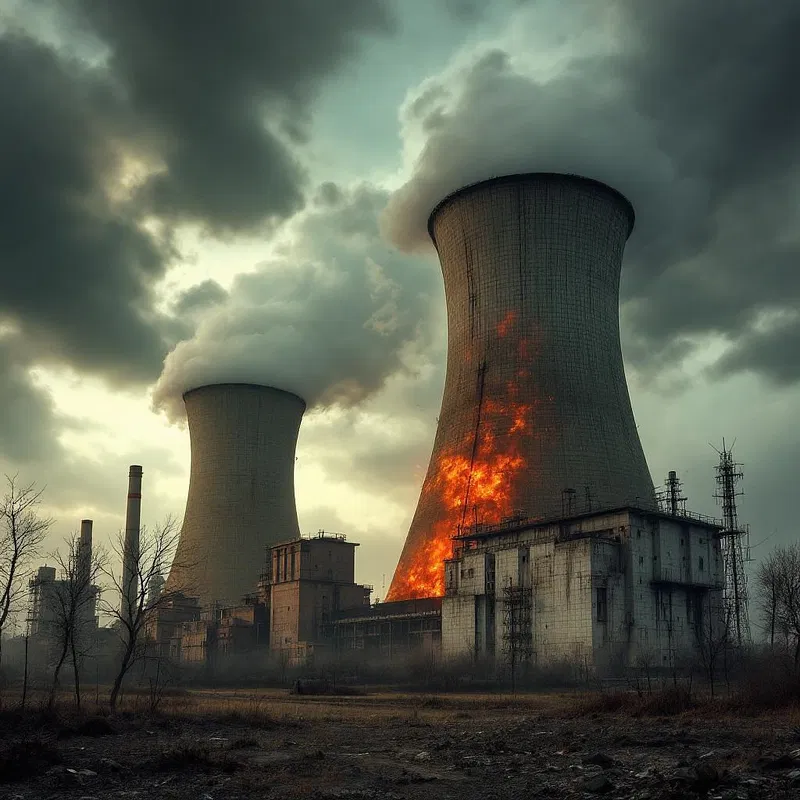 Chernobyl power plant AI depiction