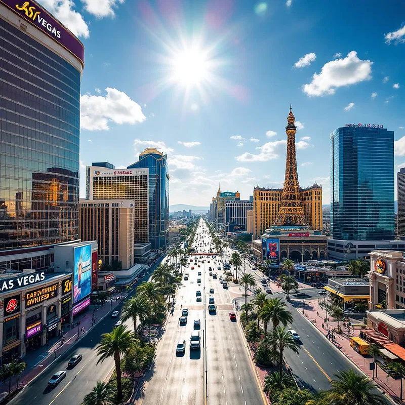 AI-designed Las Vegas Strip during daytime