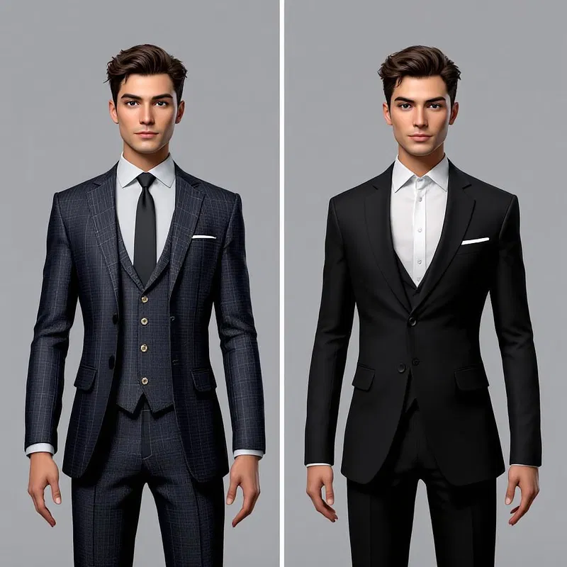 Virtual suit fitting comparison