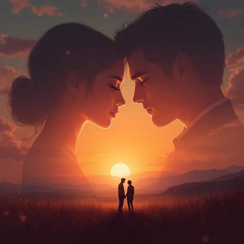 Romantic drama movie poster featuring a beautiful landscape