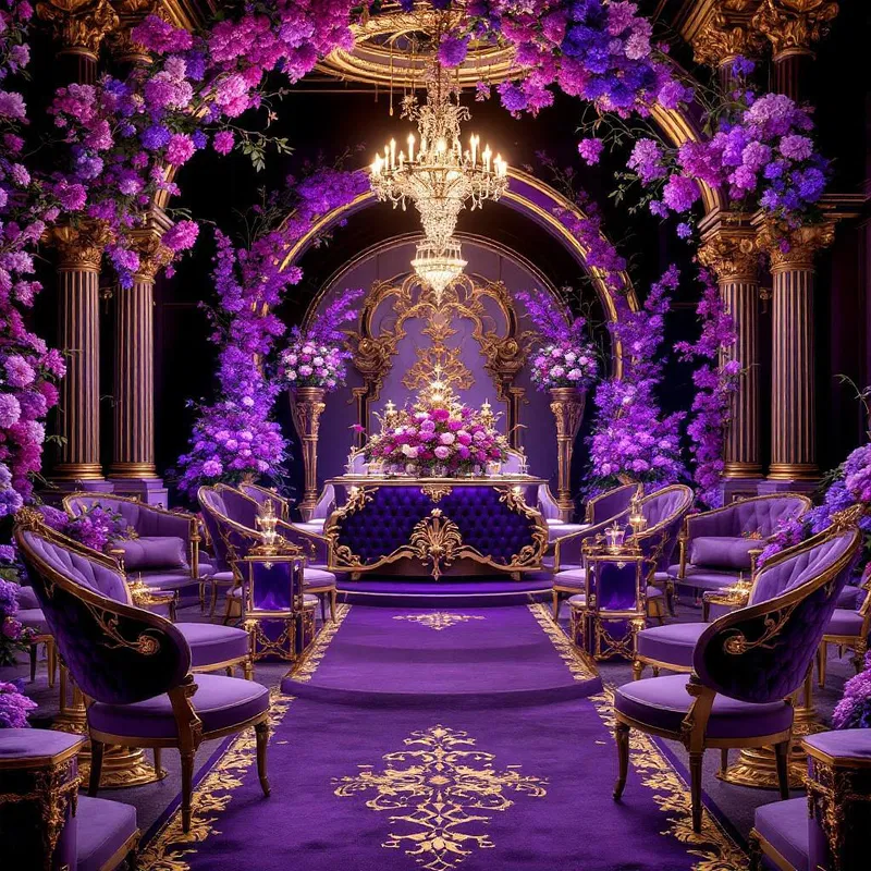 AI-inspired royal wedding color theme