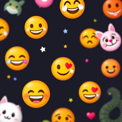 Vibrant emoji art illustration with AI