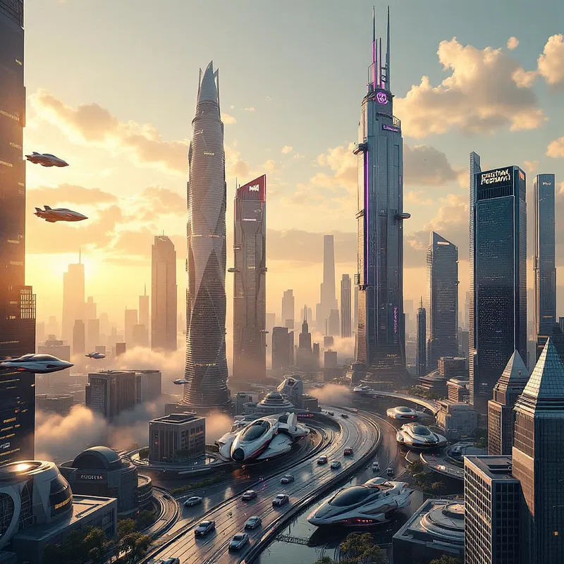 3D rendered futuristic city by Postcrest