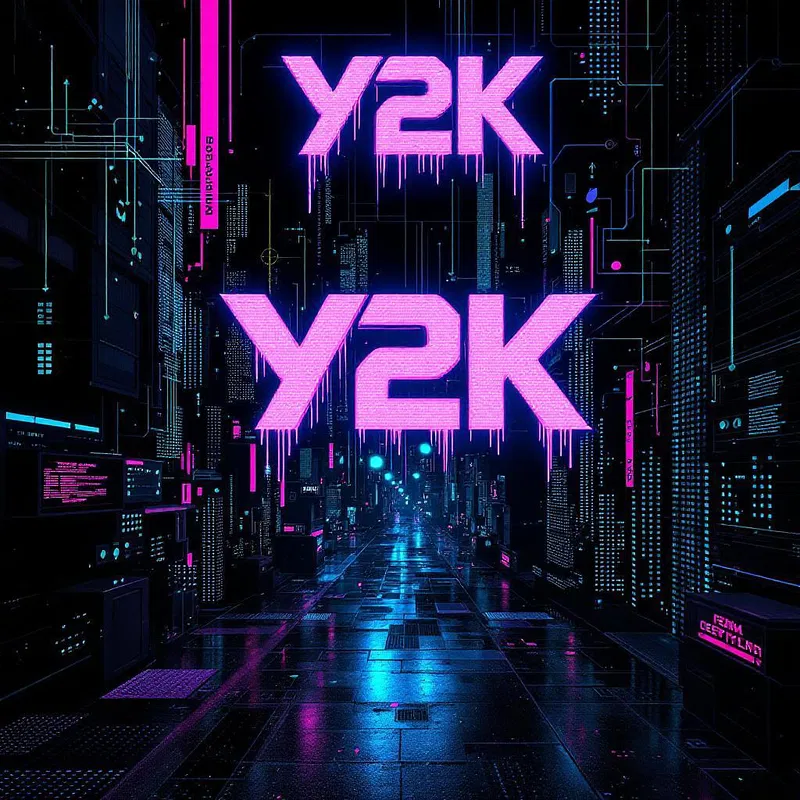 Retro Y2K album cover design