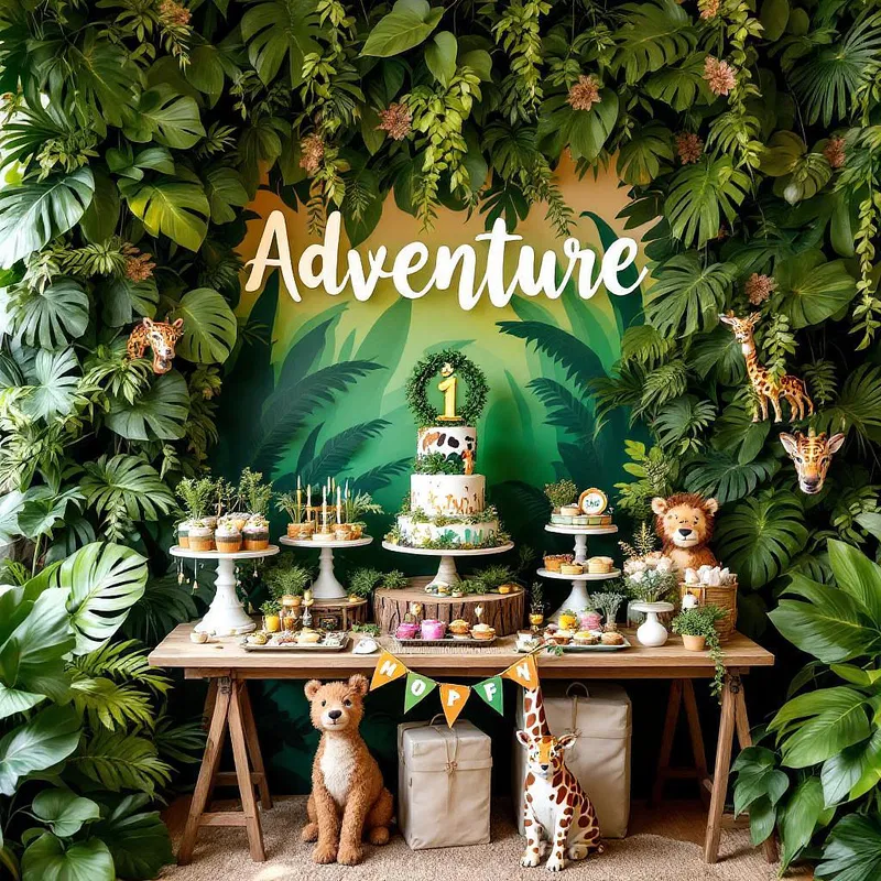 Jungle adventure birthday party theme