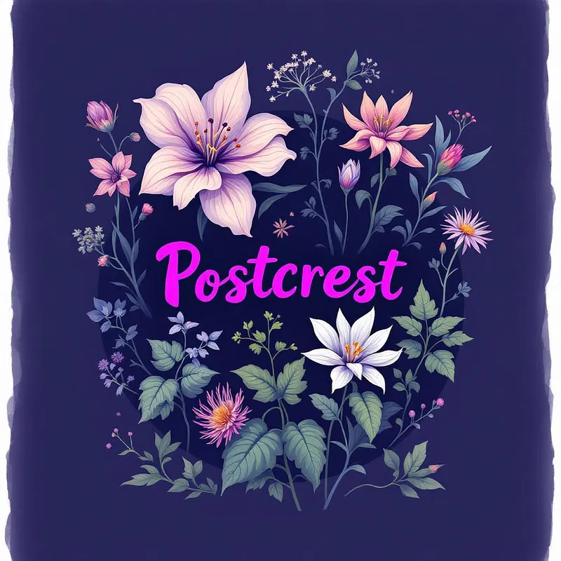 Postcrest: AI-generated plant illustration