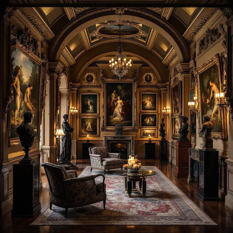 Classic art gallery within a mansion