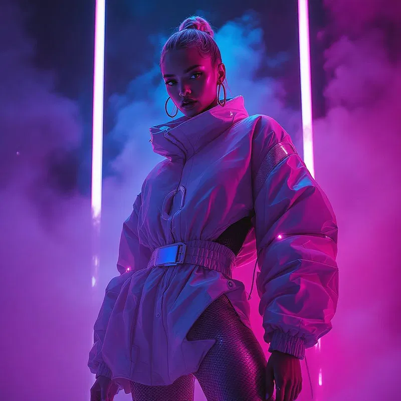 Editorial fashion image with futuristic feel