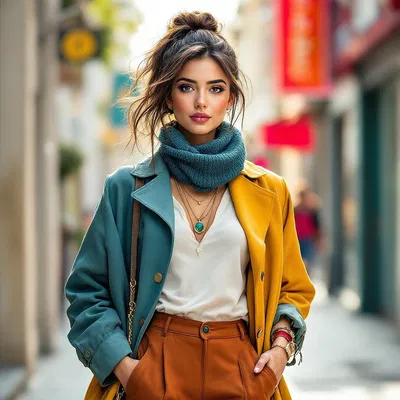 Stylish Middle Eastern woman in modern fashion