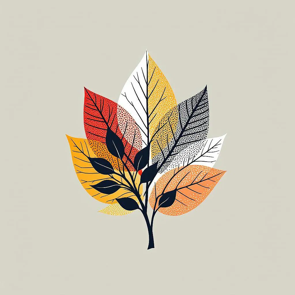 Artistic logo concept with nature-inspired themes