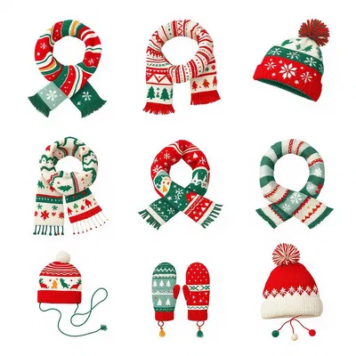 AI-created Christmas accessories set