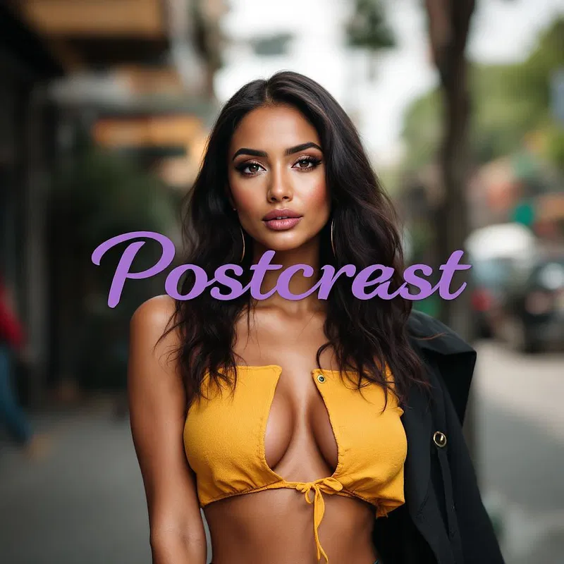 Postcrest AI empowerment with a Latina woman