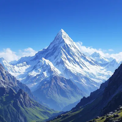 AI image of a picturesque mountain range