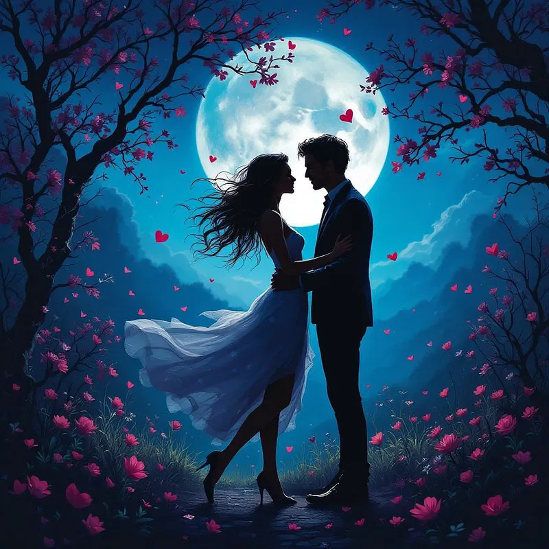 Dancing under Valentine's moonlight