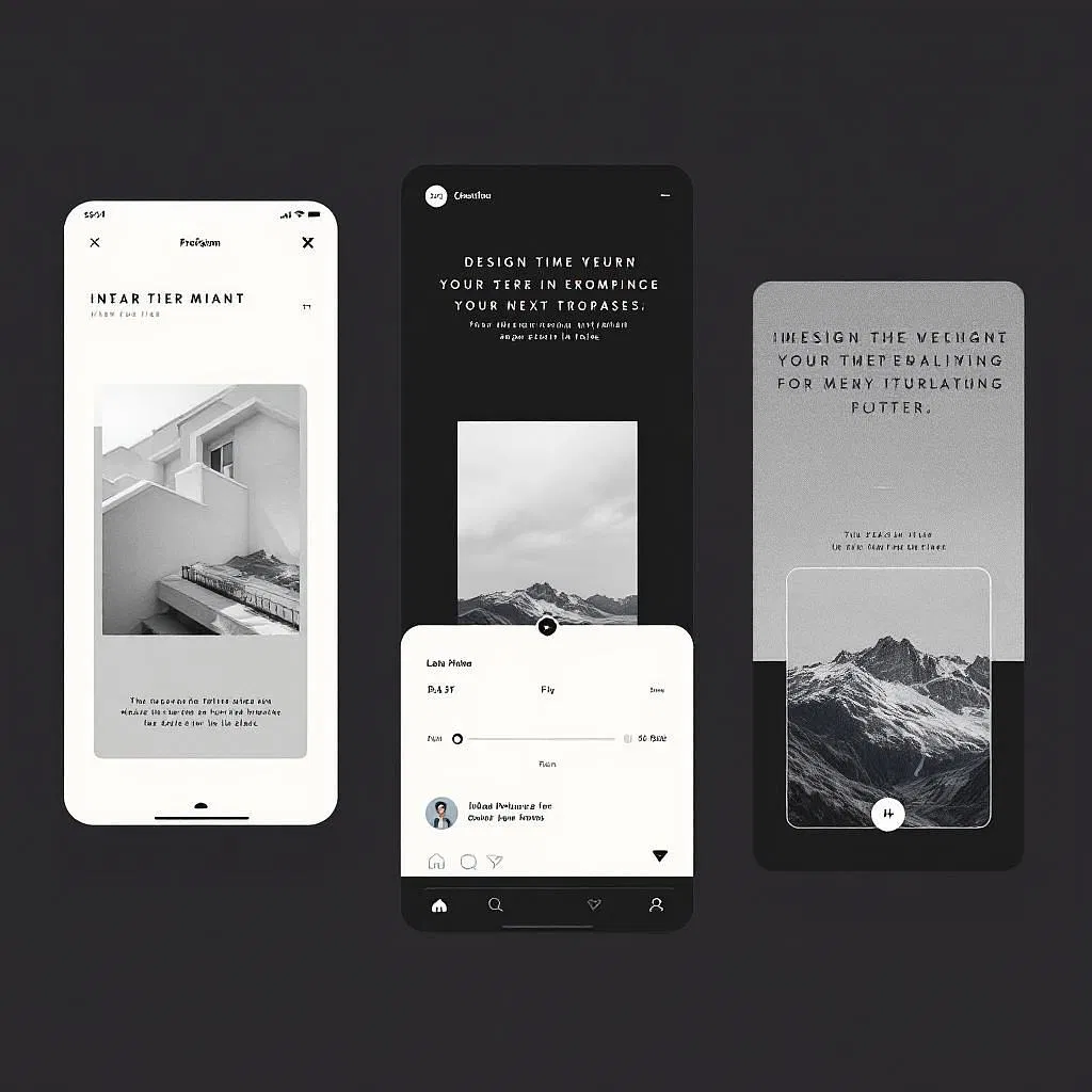 Minimalistic Instagram carousel with subtle text overlays