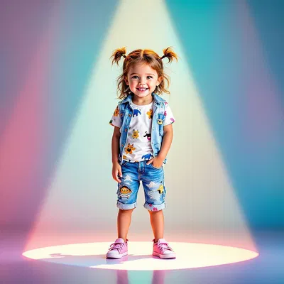 Kids' clothing virtual try-on using AI