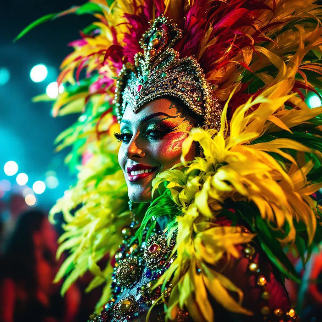 AI-generated image of a Brazilian carnival costume