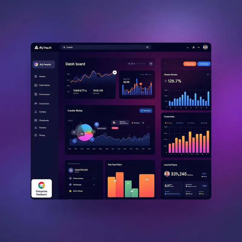 Interactive data dashboard crafted with AI