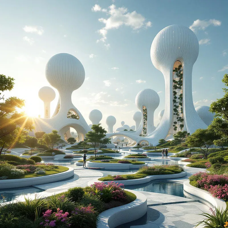 AI-concept futuristic park