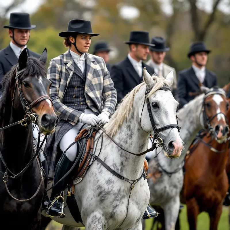 Old-money inspired riding attire with classic details