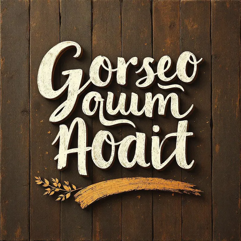 Rustic typography art with earthy tones and wood textures