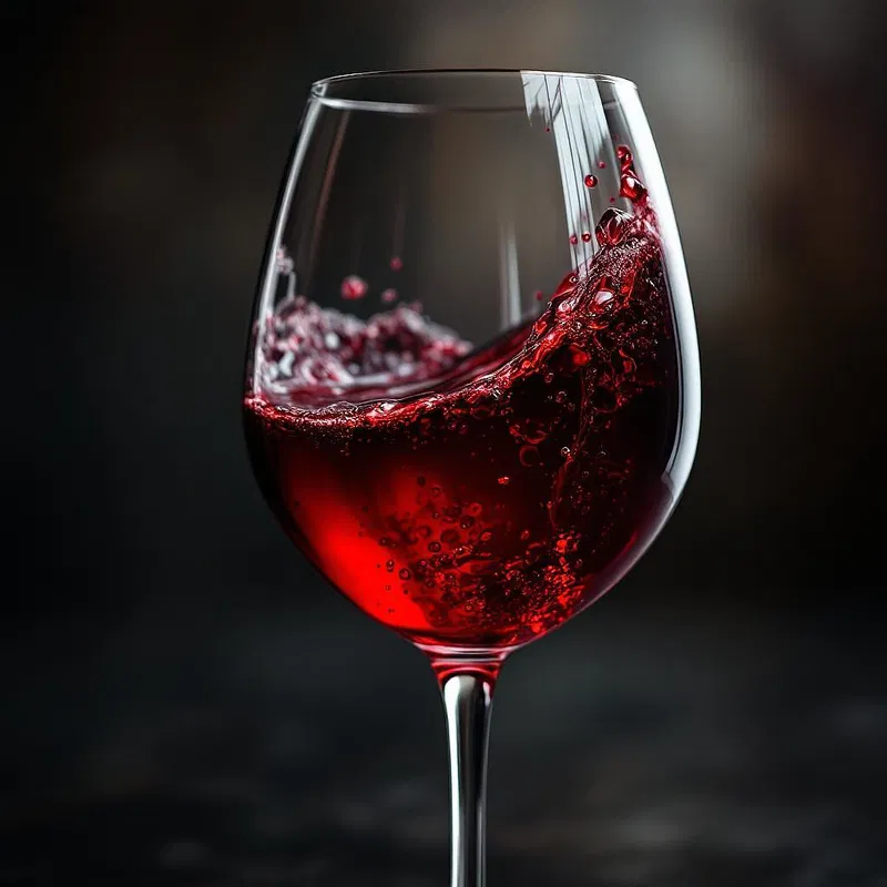 AI-rendered detailed glass of red wine