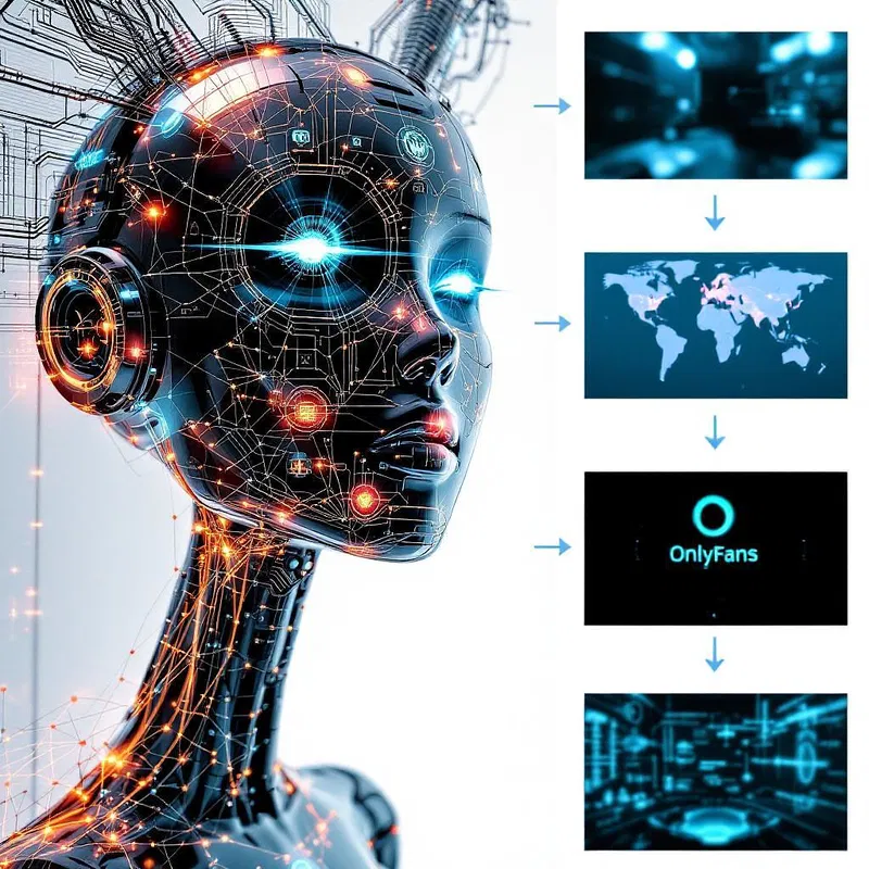 High-tech AI image generation process for OnlyFans