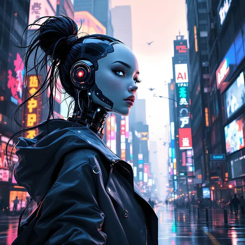 AI Girlfriend in Urban Environment