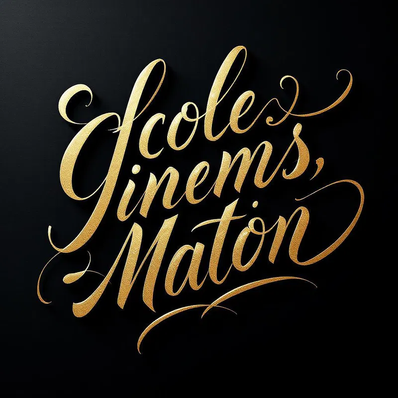 Captivating script typography art on a dark background