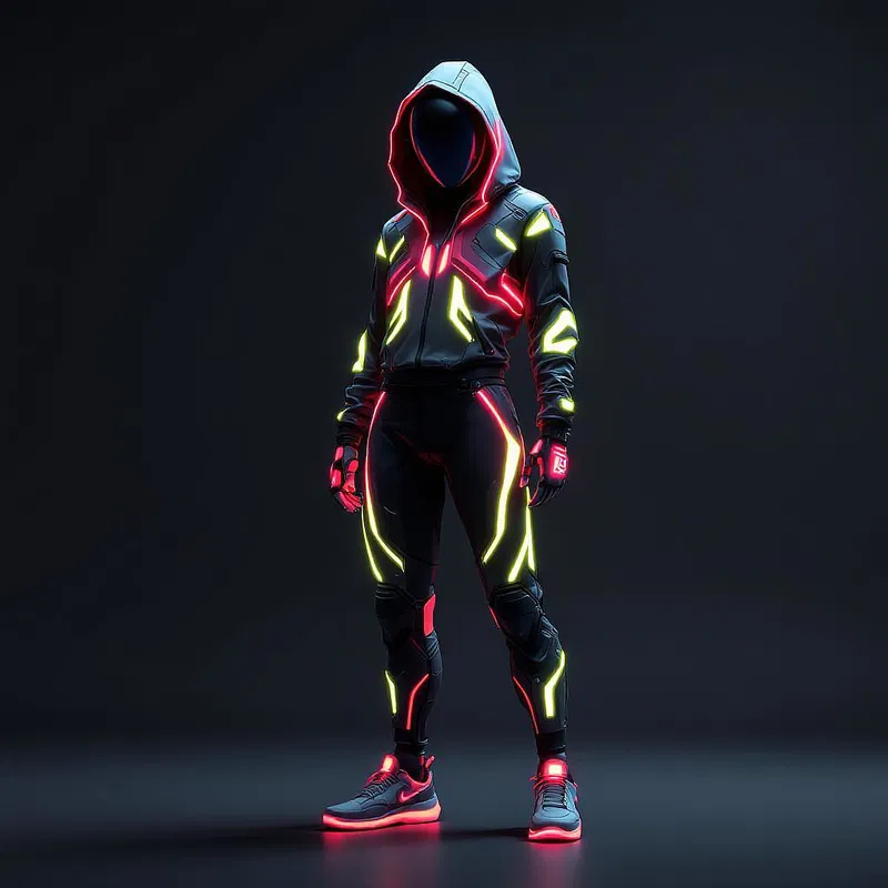 Futuristic sportswear virtual try-on image