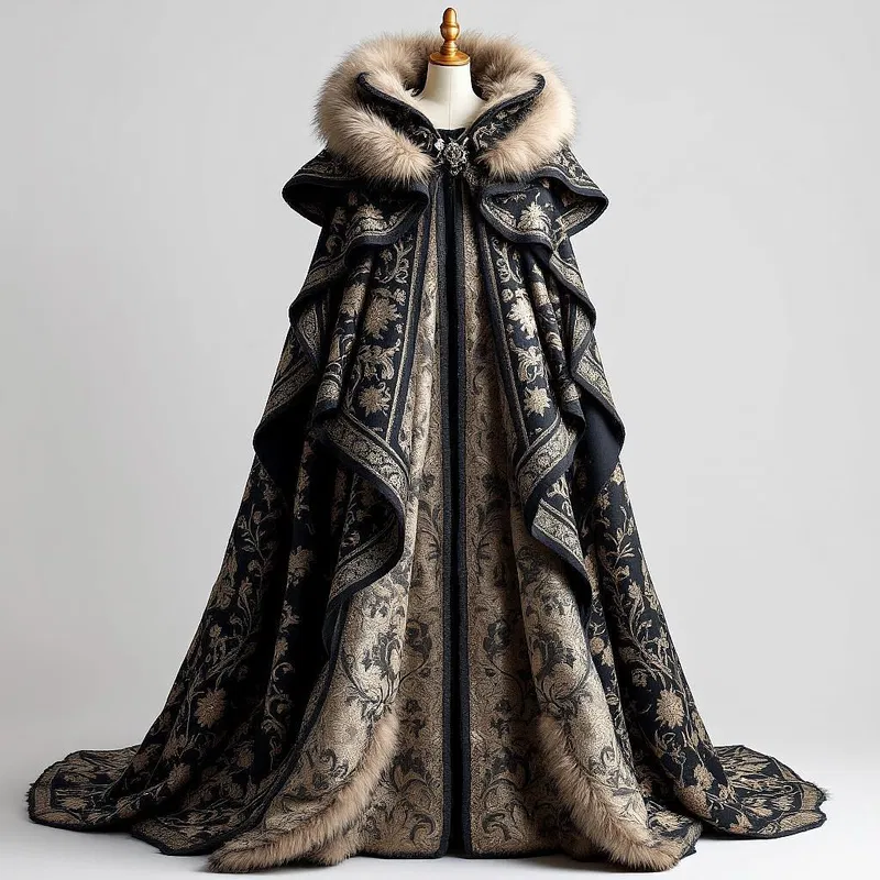 Extravagant Christmas cape with AI design