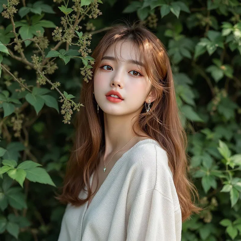 Nature-inspired Korean profile picture