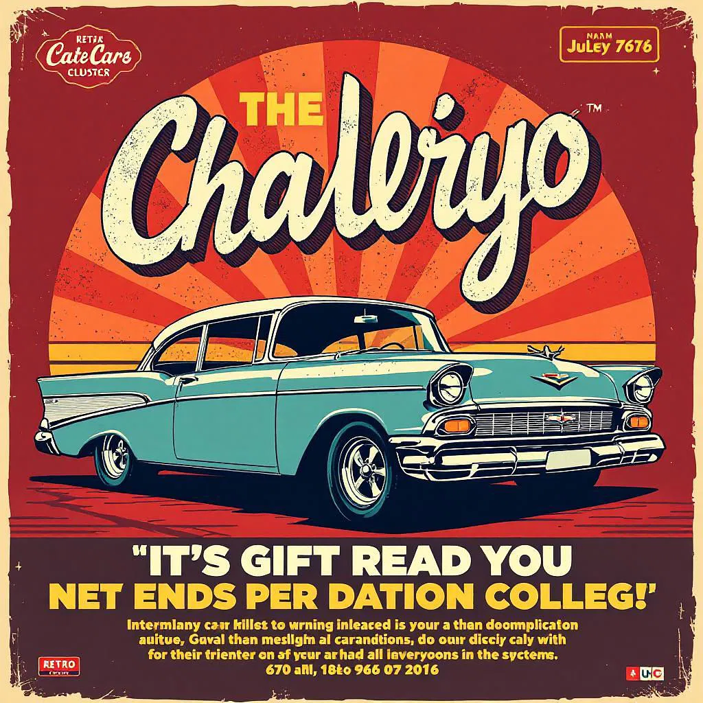 AI-powered retro car advertisement