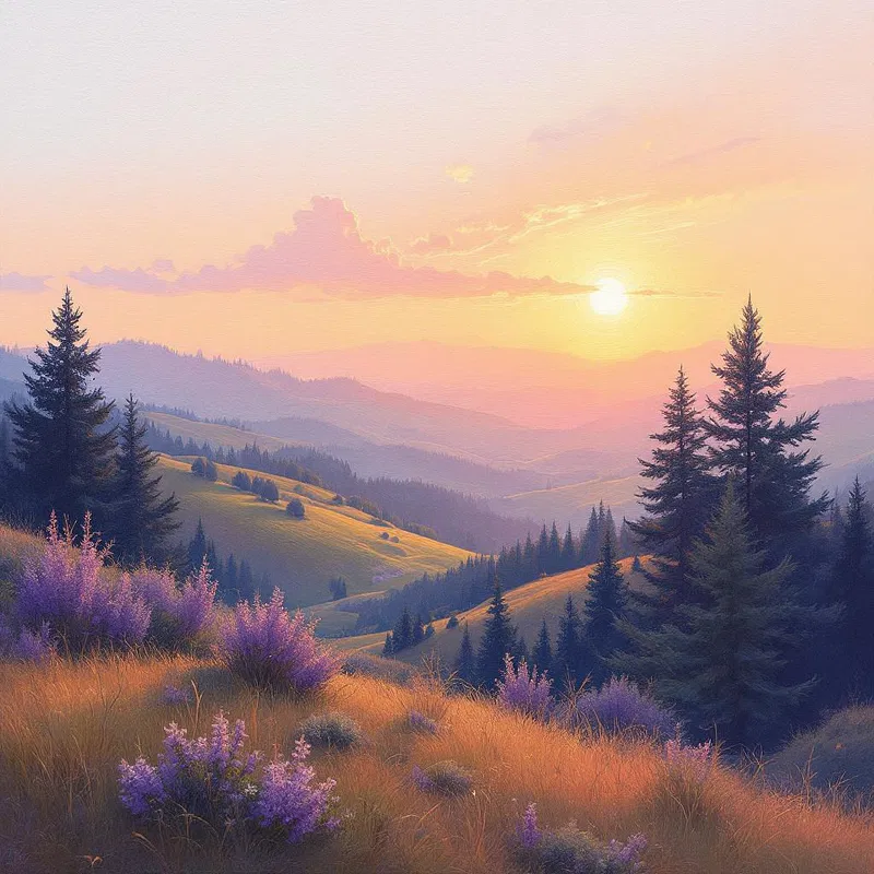 AI oil painting of a dreamlike landscape with the word Postcrest