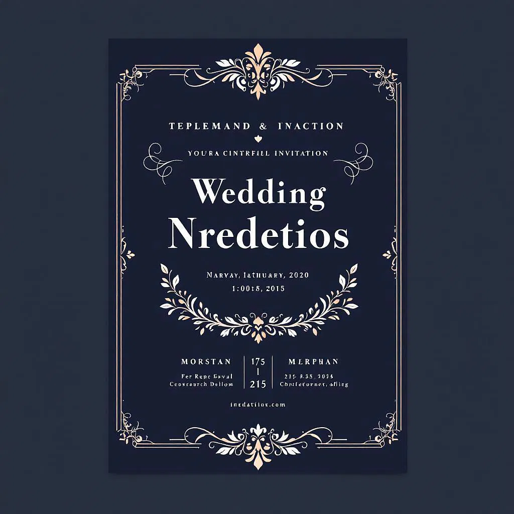 AI-stylized wedding invitation design