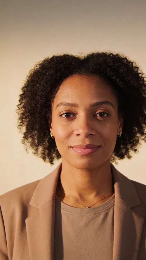 Black woman close headshot for LinkedIn personal branding photo