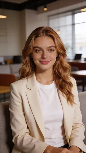 Same character in smart casual coworking portrait for approachable team headshot