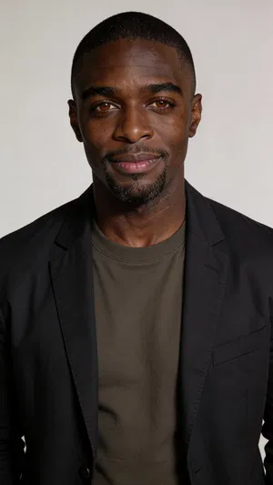 Same character studio headshot, crisp and authentic dating profile main photo