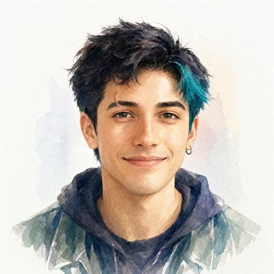 Watercolor-style avatar with soft window light and subtle paper texture.