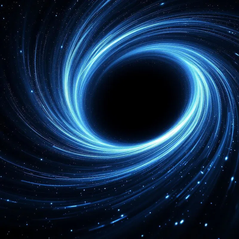 Black hole distorting light