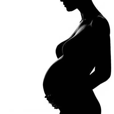 Minimalist maternity portrait