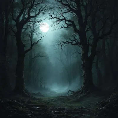 Mysterious dark forest