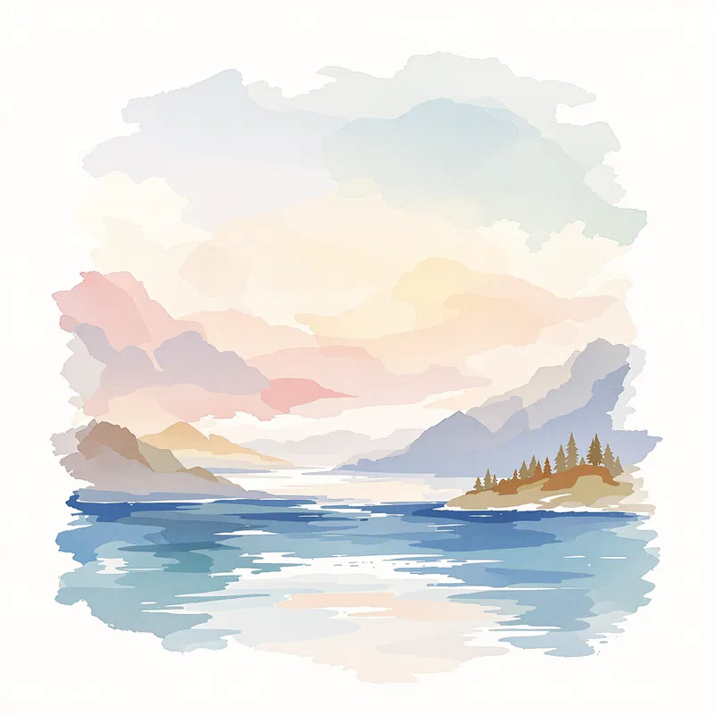 Serene Spiritual Art Watercolor