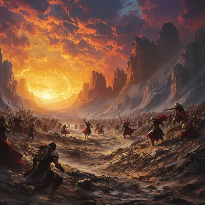 Mythical Battlefield at Dawn