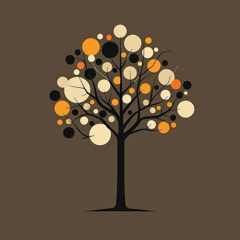 Minimalist abstract tree