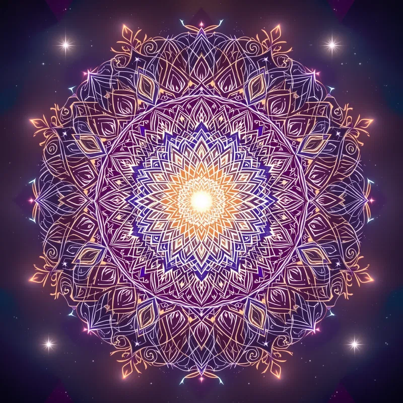 Intricate Spiritual Mandala AI art