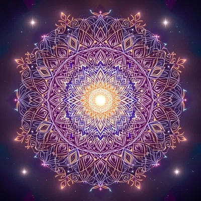 Intricate Spiritual Mandala AI art
